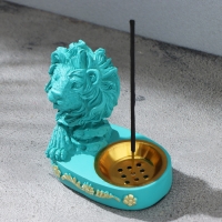Курильница "Лев", бирюзовая Курильница "Лев", бирюзовая
