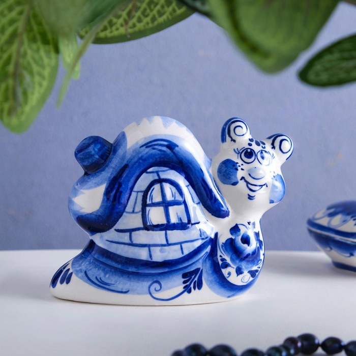 Сувенир &laquo;Улитка с домиком&raquo;, 9 см, гжель