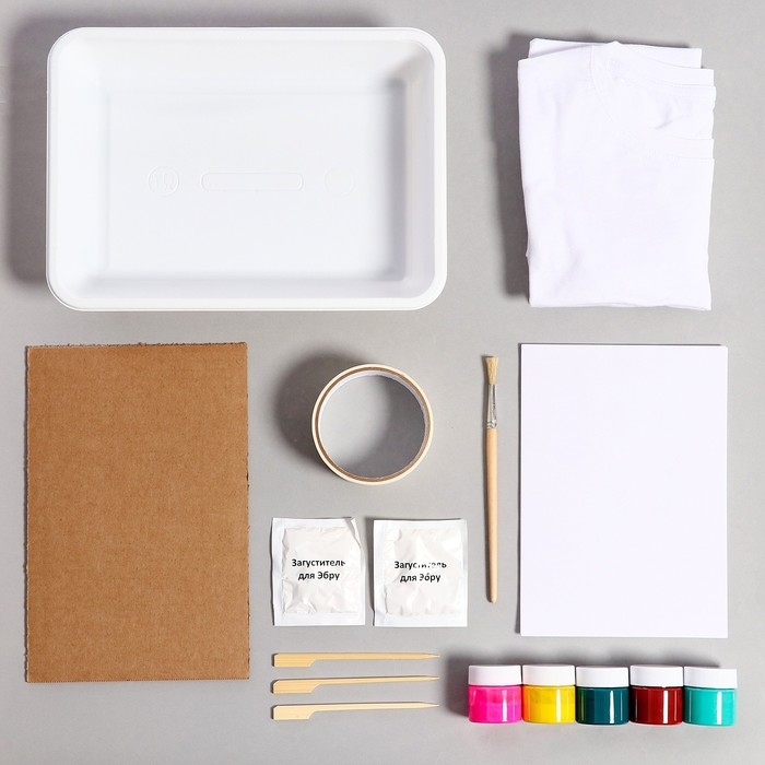 Набор &laquo;Эбру для декора футболки&raquo; 9-11 лет, 5 цветов