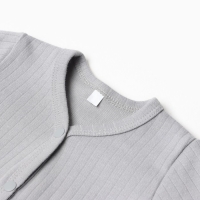 Боди с длинным рукавом, цвет серый, рост 74 см