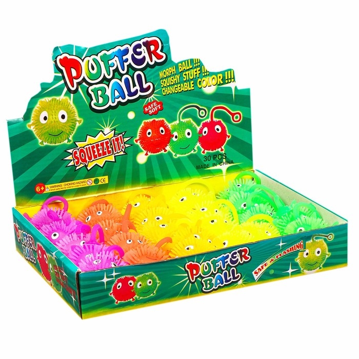 Мяч детский резиновый ёжка &laquo;Чудик с ножками и ручками&raquo;, световой, цвета МИКС