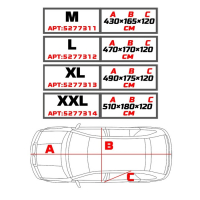 Тент автомобильный CARTAGE, водонепроницаемый, полиэстер, XXL, 510&times;180&times;120 см