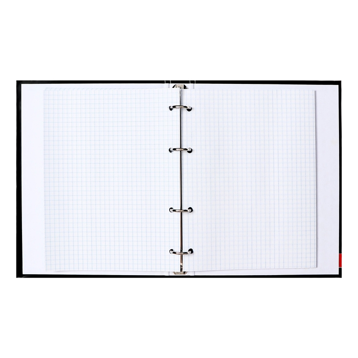 Тетрадь на кольцах 80 листов в клетку "ГРАВИТАЦИЯ", со смен блоком, твердая обложка, глянцевое ламинирование, блок 60 г/м2