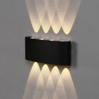 Светильник фасадный &laquo;Полусфера&raquo;, FSD-067, 8 Вт, 3000К, 4 луча, IP65, 220 В, пластик, черный   100842