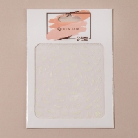 Наклейки для ногтей &laquo;Воздушые перья&raquo;, флуоресцентные, цвет белый