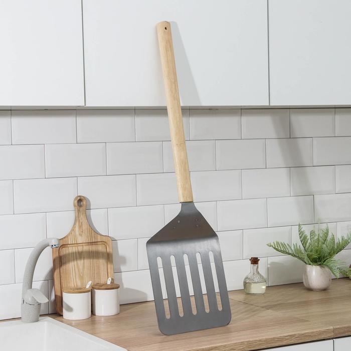 Лопата с прорезями для пиццы и коржей, 84&times;24&times;4,5 см