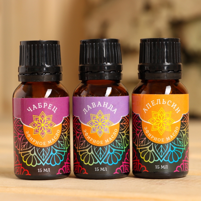 Набор эфирных масел Набор эфирных масел "Релакс" чабрец, лаванда, апельсин 3х15 мл