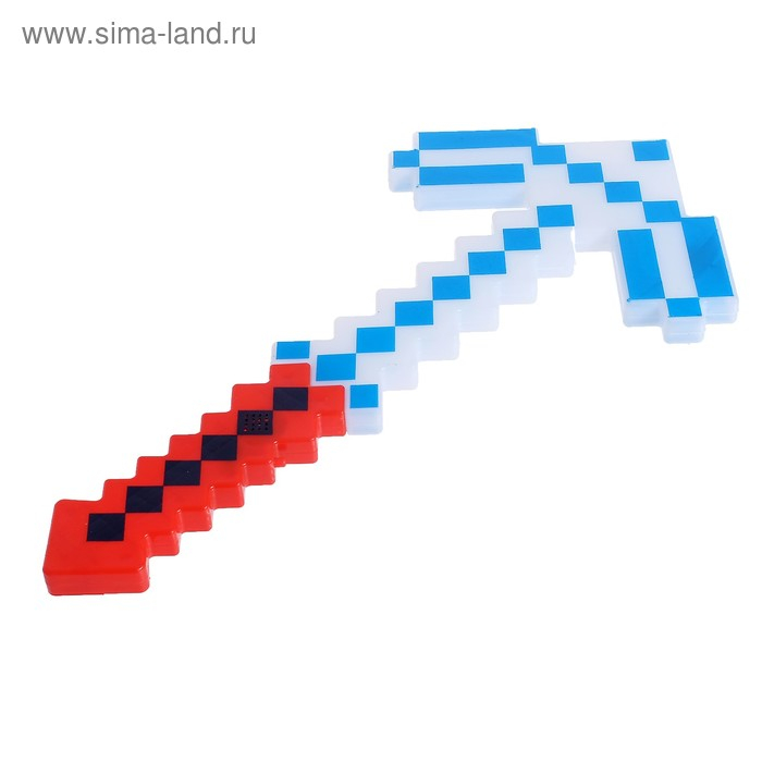 Кирка «Крафт», световые и звуковые эффекты, работает от батареек, цвета МИКС Кирка «Крафт», световые и звуковые эффекты, работает от батареек, цвета МИКС