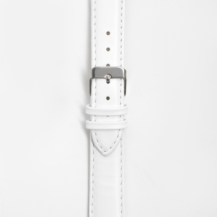 Ремешок для часов, 18 мм, запряжник 75 мм, горт 115 мм, натуральная кожа, белый