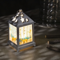 Светодиодная фигура «Фонарь с оленем» 6 × 13 × 6 см, пластик, батарейки AG13х3 (в комплекте), свечение тёплое белое Светодиодная фигура «Фонарь с оленем» 6 × 13 × 6 см, пластик, батарейки AG13х3 (в комплекте), свечение тёплое белое