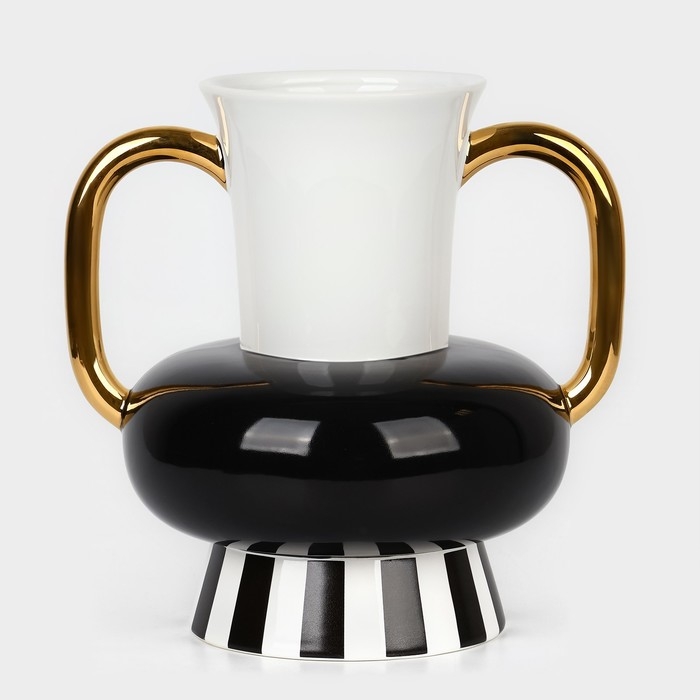 Ваза для цветов декоративная Face с ручками 24 х 24 х 24 см