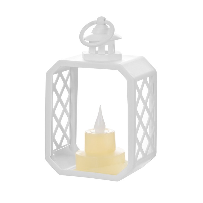 Ночник Ночник "Фонарь малый" LED от батареек 3хLR44 белый 9,5х6,5х15,5 см