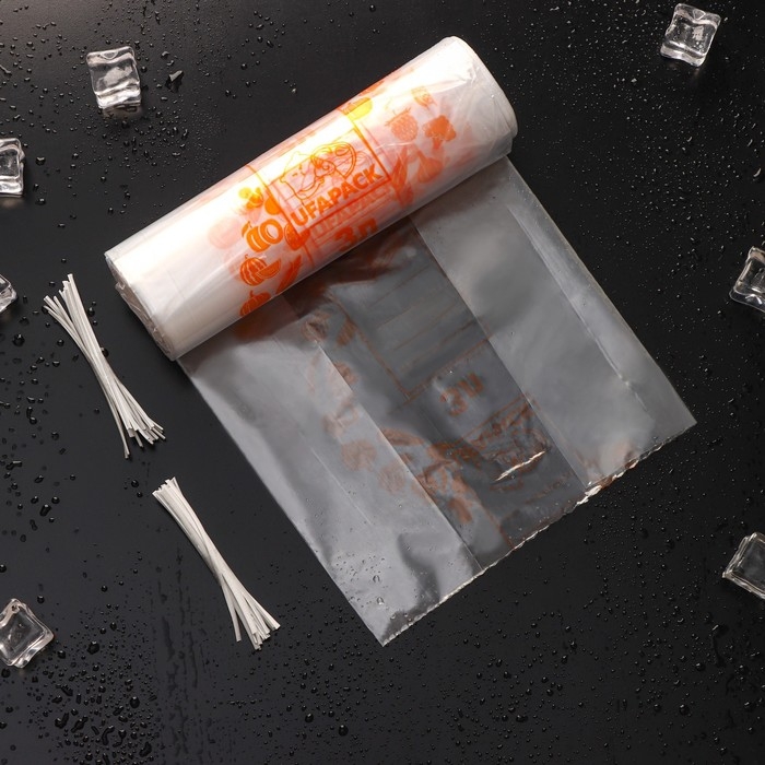 Пакеты для заморозки продуктов «Уфа ПАК», 3 литра, 25×35 см, 35 шт, с клипсами Пакеты для заморозки продуктов «Уфа ПАК», 3 литра, 25×35 см, 35 шт, с клипсами