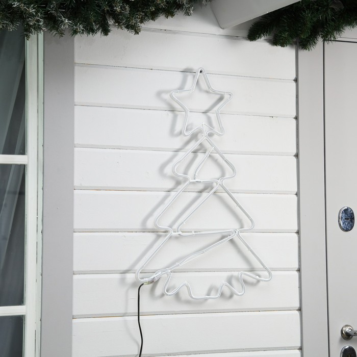 Неоновая фигура &laquo;Ёлочка&raquo;, 47 &times; 77 см, 480 LED, 220 В, свечение зелёное