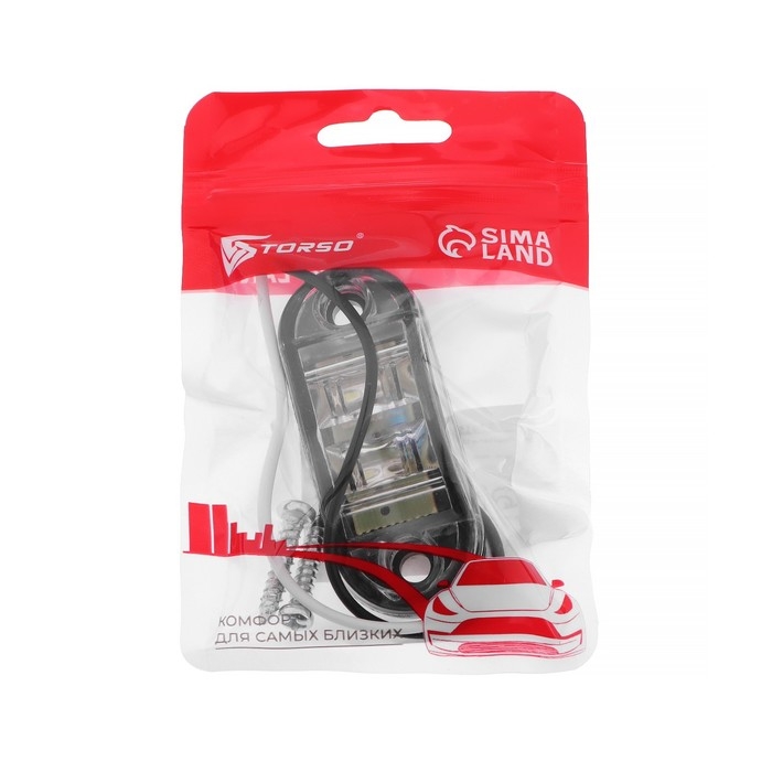 Плафон подсветки номера 12-24 В, 76&times;30 мм, провод 18 см