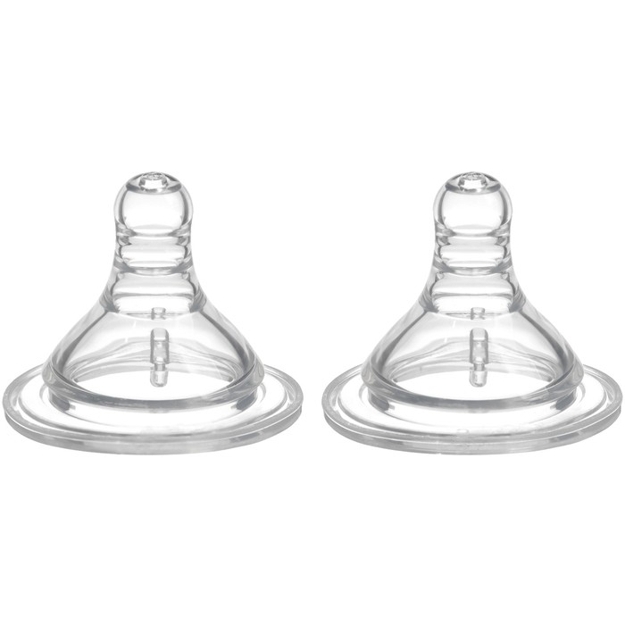 Соска на  бутылочку, антиколикова, от 6 мес., Baby 1, широкое горло,  быстрый поток, &Oslash;50 мм., 2 шт.