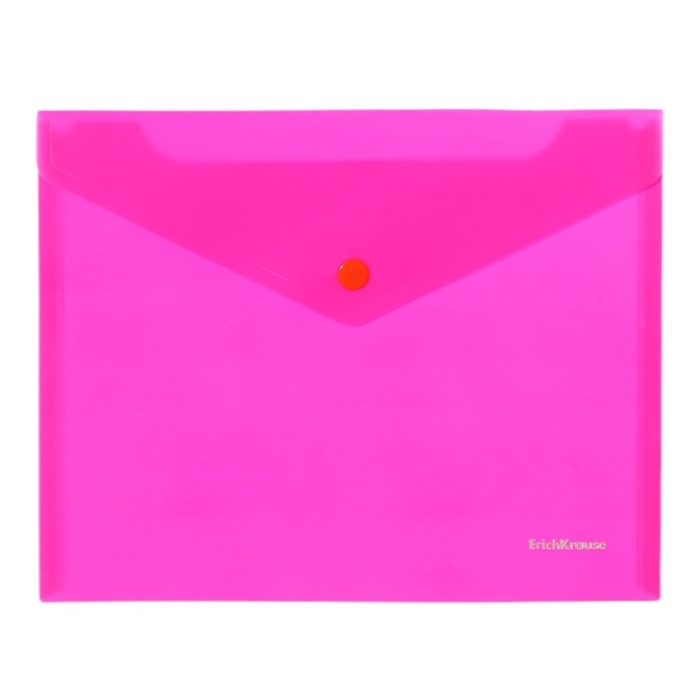 Папка-конверт на кнопке А5+, 180 мкм, ErichKrause "Soft Caribbean Sunset", тиснение "Soft Touch", непрозрачная, микс