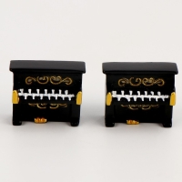 Миниатюра кукольная &laquo;Пианино&raquo;, набор 2 шт., размер 1 шт. &mdash; 2 &times; 1 &times; 2 см