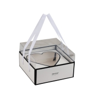 Коробка для цветов с формовым вкладышем и PVC крышкой &laquo;Present&raquo;, 23.5 х 23.5 х 15 см
