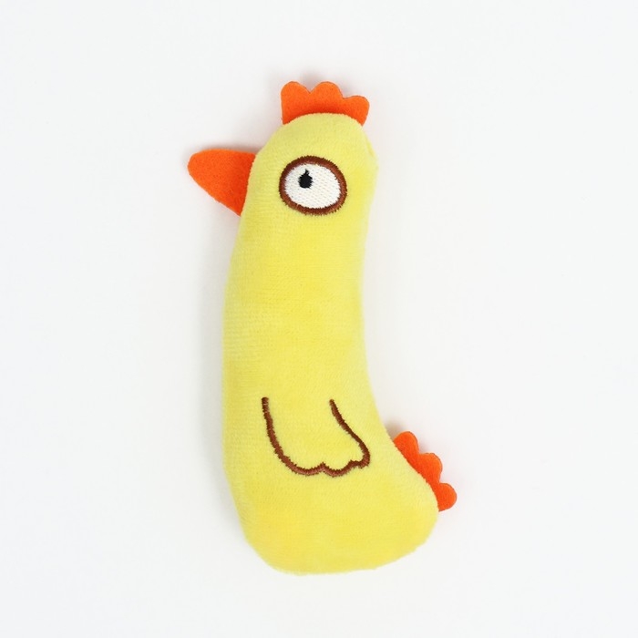 Игрушка для кошек с кошачьей мятой Игрушка для кошек с кошачьей мятой "Цыпленок", 10 см, жёлтая