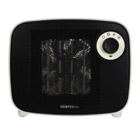 Тепловентилятор Centek CT-6023, керамический, настольный, 1500 Вт, 15 м&sup2;, серый