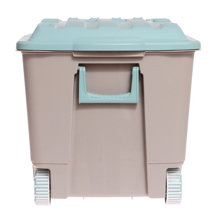 Ящик для игрушек на колёсах, 66,5 л., 68,5 &times; 39,5 &times; 38,5 см, цвет светло-бежевый