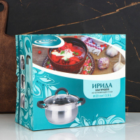 Кастрюля &laquo;Ирида&raquo;, 3.9 л, d=20 см, капсульное дно, индукция