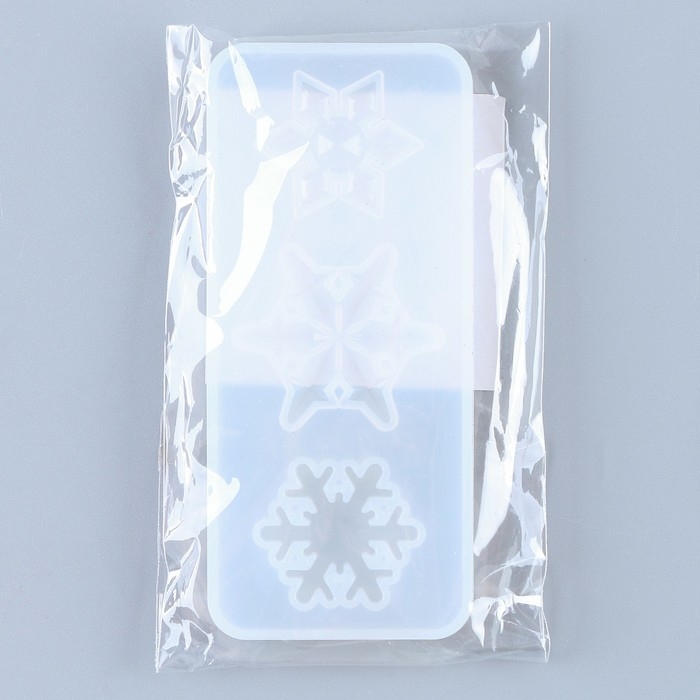 Форма силиконовая универсальная &laquo;Снежинка&raquo; 3 в 1, размер: от 2,4 до 3 см