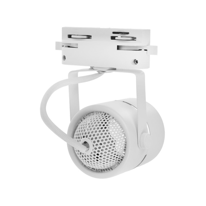 Трековый светильник Luazon Lighting под лампу Gu10, круглый, корпус белый