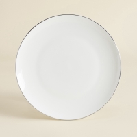 Тарелки SL Home &laquo;Каскарон&raquo;, d=23,3 см, набор 2 шт, костяной фарфор, белые