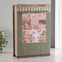 Шкатулка-книга дерево, кожзам, свет "Цветочный магазин" 28х19х7,6 см Шкатулка-книга дерево, кожзам, свет "Цветочный магазин" 28х19х7,6 см