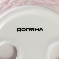 Конфетница &laquo;Зайка&raquo;, 800 мл, 19,5&times;16,5&times;12,5 см, цвет розовый