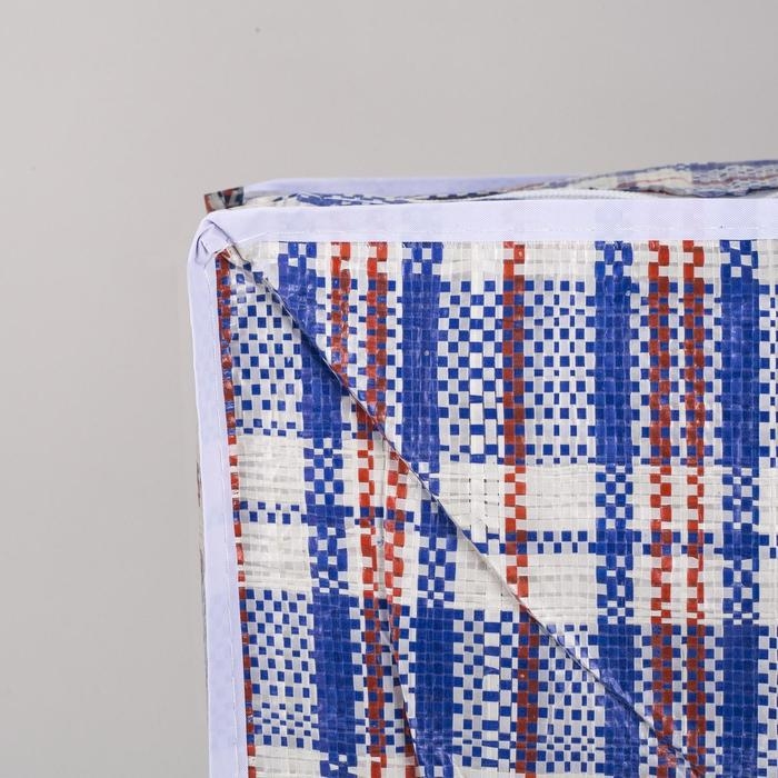 Сумка хозяйственная, 115 л, цвет синий/белый