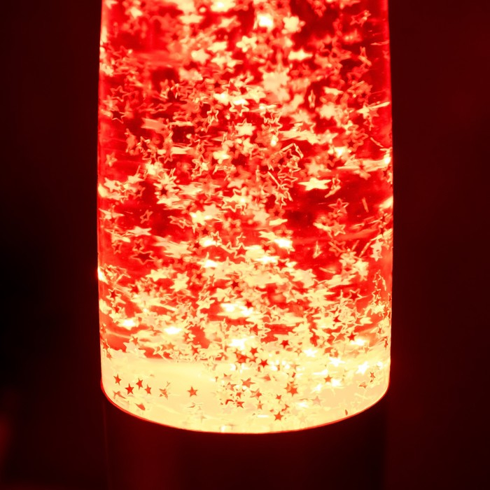 Лава-лампа металл, стекло, воск "Лава. Блёстки" Е14 25-35W золото 34х8,5х8,5 см RISALUX