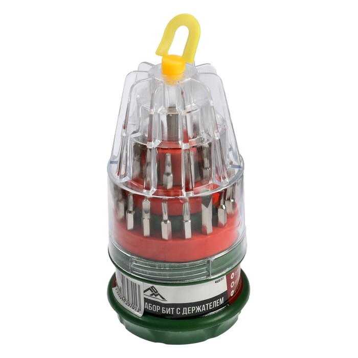 Набор для точных работ ЛОМ, держатель с битами, в кейсе, 31 предмет