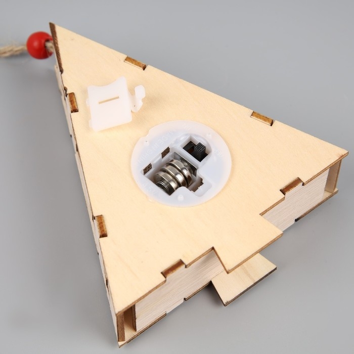 Ёлочная игрушка &laquo;Ёлочка с Дедом Морозом&raquo;, от батареек, свечение тёплое белое