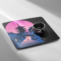 Кольцо &laquo;Япония&raquo; иероглифы, цвет красный в чернёном серебре, безразмерное