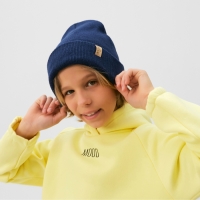 Шапка детская MINAKU с отворотом р-р 52-56, цв.синий Шапка детская MINAKU с отворотом р-р 52-56, цв.синий