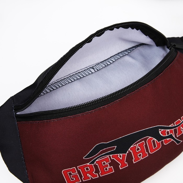 Поясная сумка Поясная сумка "Борзая", на молнии, цвет бордовый