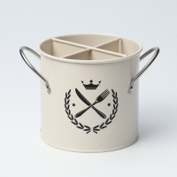 Подставка под столовые приборы Crown, h=13 см, цвет белый