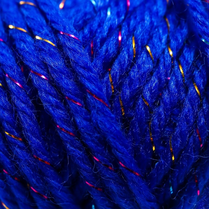 Пряжа 70% акрил, 30% шёлк "Softy Shine" 50 гр 85 м цвет 35 ультрамарин