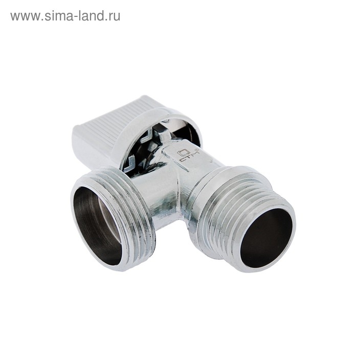 Кран шаровой "СТМ", 1/2" и 3/4", наружная резьба, для быт. приборов, угловой, бабочка, хром