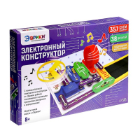 Конструктор электронный &laquo;Эврики&raquo;, 357 схем, 38 элементов, работает от батареек