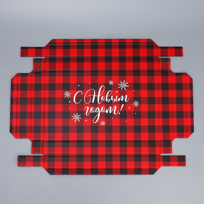 Коробка подарочная новогодняя складная «С Новым годом!», 25.5 х 15 х 4 см, Новый год Коробка подарочная новогодняя складная «С Новым годом!», 25.5 х 15 х 4 см, Новый год