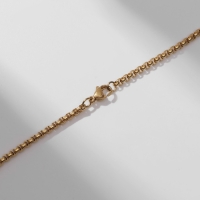 Кулон &laquo;Полумесяц&raquo; звёзды, волки, цвет синий в золоте, 60 см