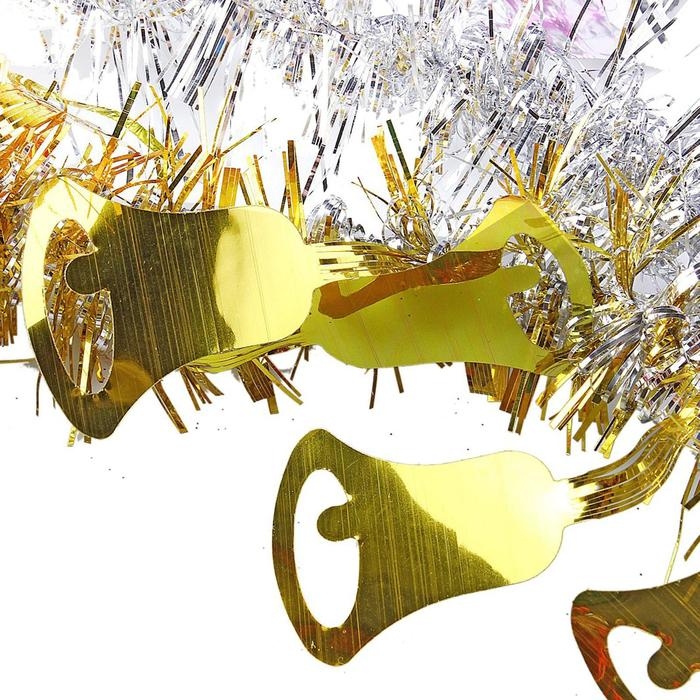 Мишура "Фонарик колокольчик" d-2 см, 200 см, микс