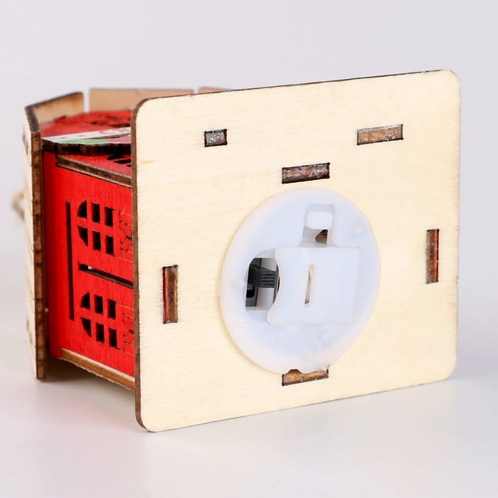 Новый год! Световой декор &laquo;Дом Дед Мороза&raquo; красного цвета, 5,9 &times; 7 &times; 8,3 см