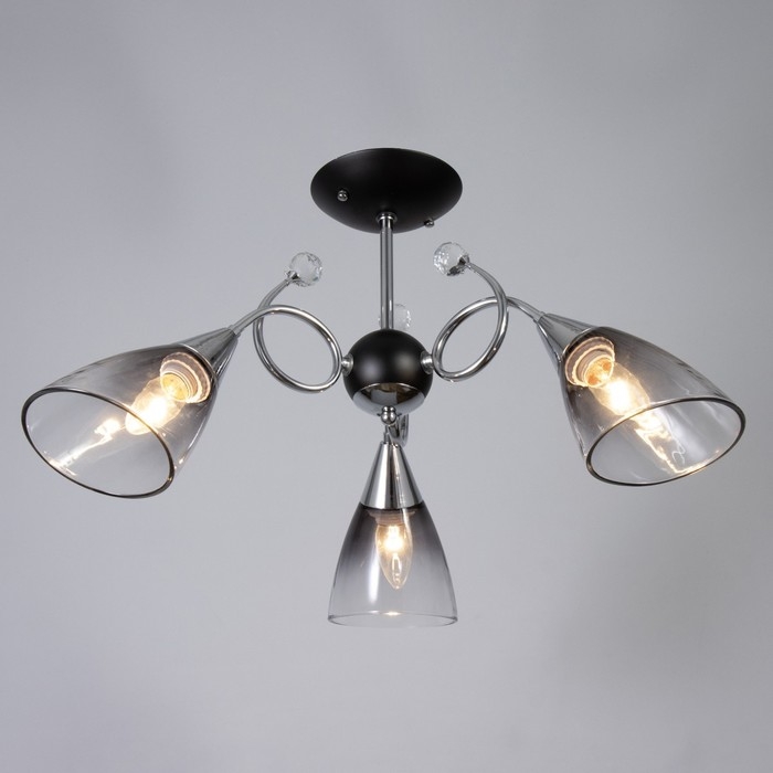 Люстра "Марианна" 3хЕ27 40Вт черный 69х69х32,5см BayerLux