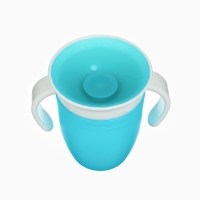 Поильник - непроливайка детский тренировочный &laquo;360&deg;&raquo;, 240 мл., с ручками, цвет розовый