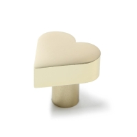 Ручка кнопка мебельная &ldquo;HEART&ldquo;, цвет сатиновое золото